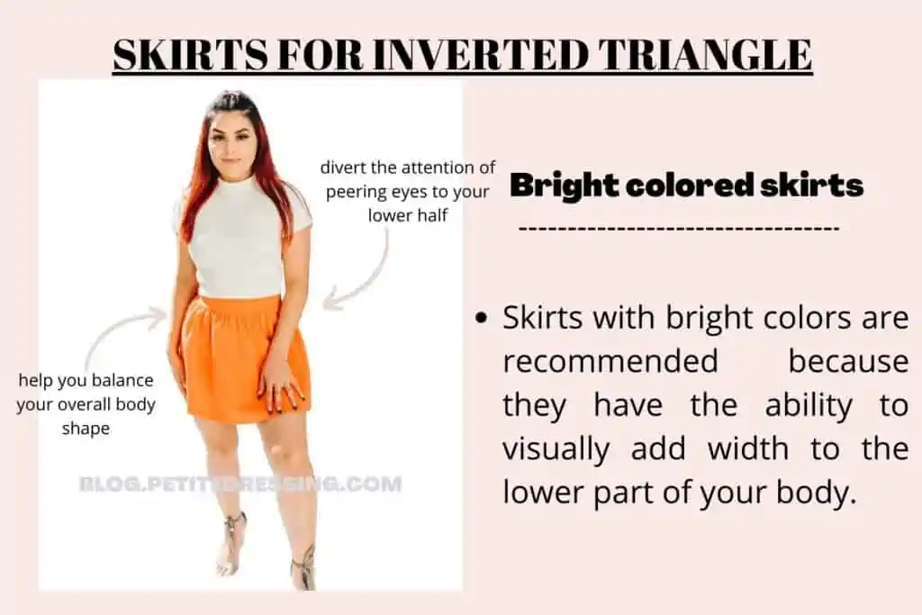 SKIRTS FOR INVERTED TRIANGLE-Bright colored skirts