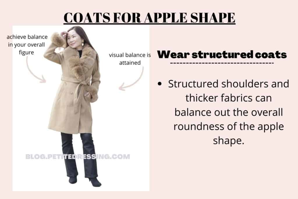 COATS FOR APPLE SHAPE-structured coat