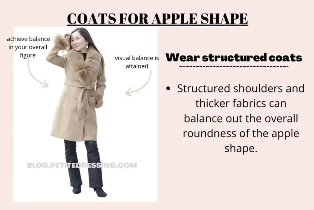 COATS FOR APPLE SHAPE-structured coat