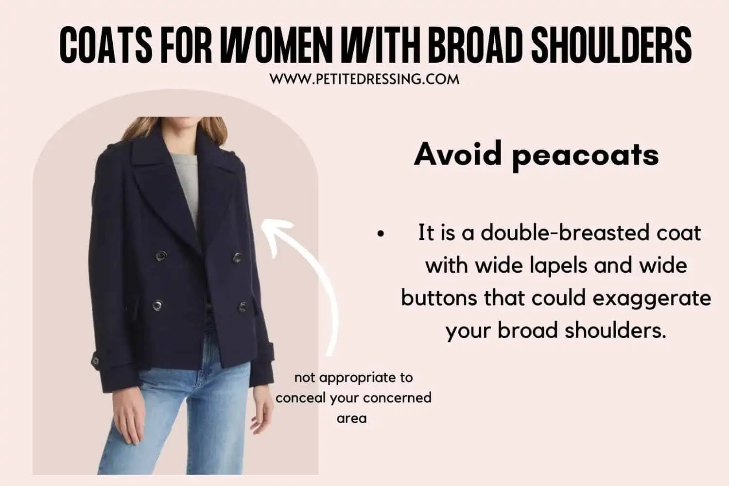 The Complete Coat Guide for Women with Broad Shoulders - Petite Dressing