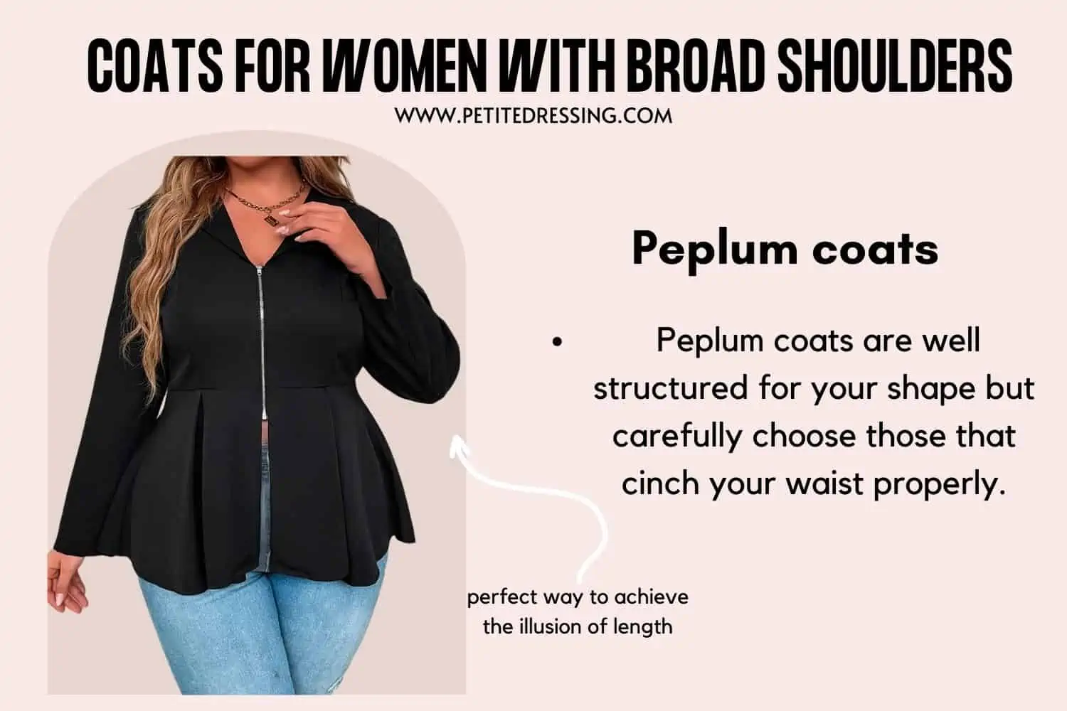 The Complete Coat Guide for Women with Broad Shoulders - Petite Dressing