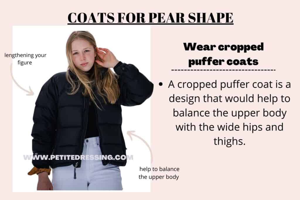COATS FOR PEAR SHAPE-CROPPED PUFFER COATS