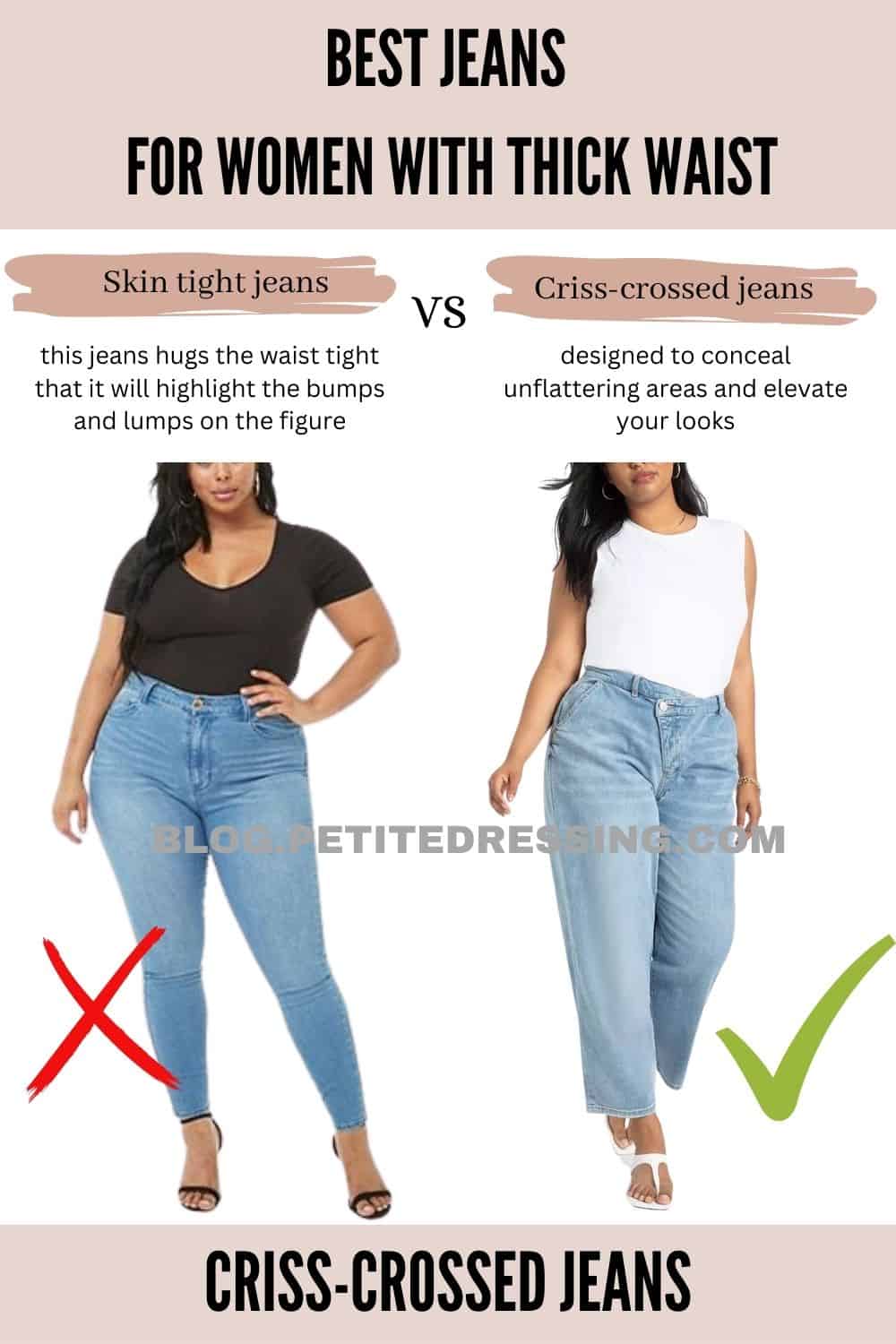 Comprehensive Jeans Guide for Women with a Thick Waist