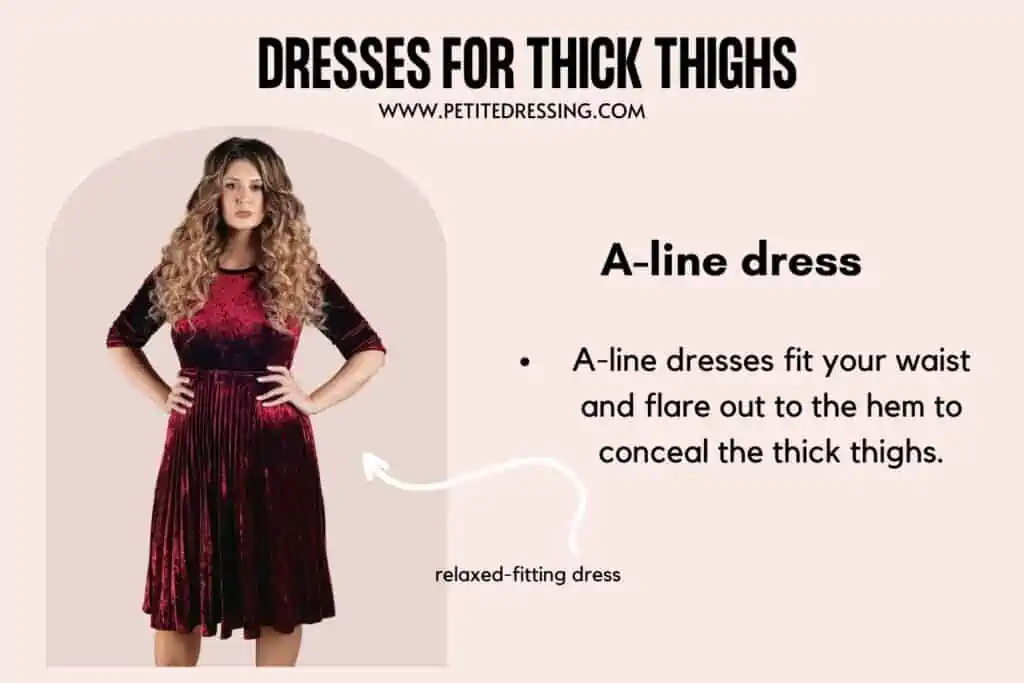 DRESSES FOR THICK THIGHS-A-line dress