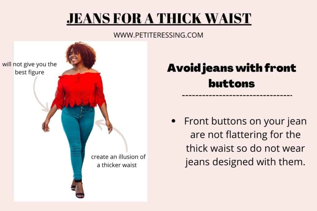 JEANS FOR A THICK WAIST-FRONT BUTTONS