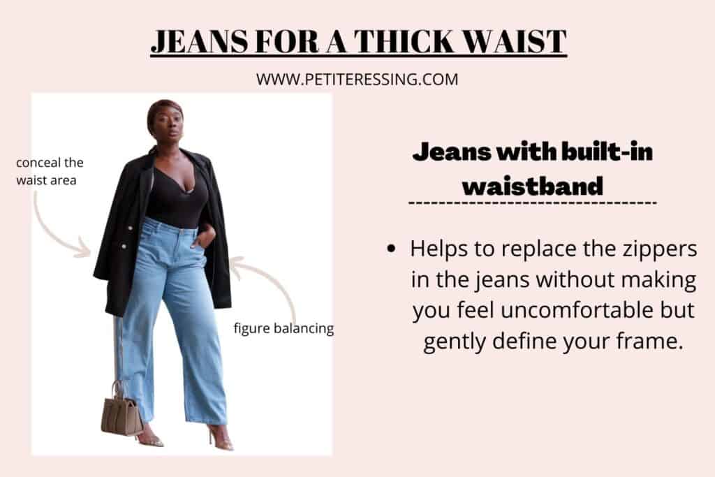 JEANS FOR A THICK WAIST-Jeans with built-in waistband