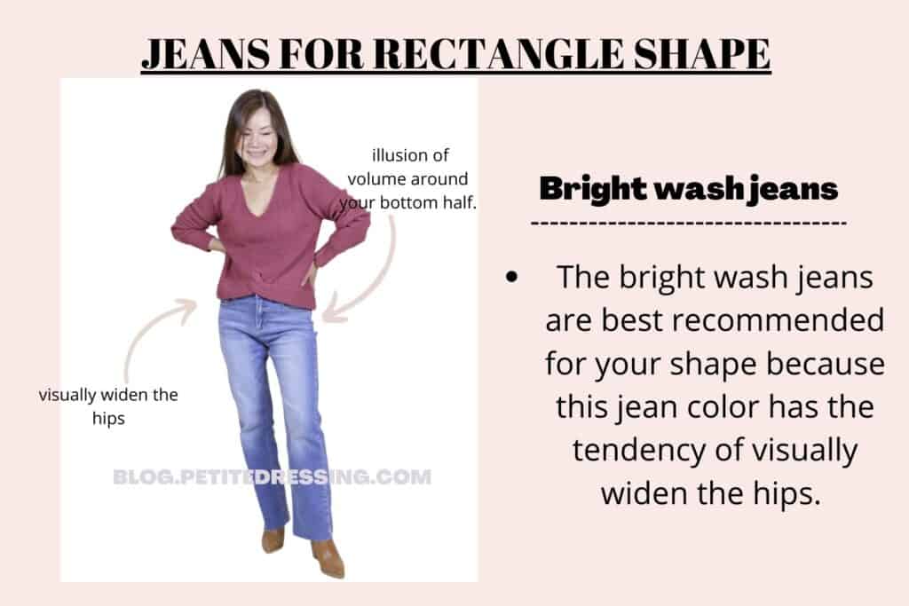 JEANS FOR RECTANGLE SHAPE-Bright wash jeans