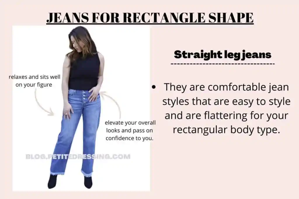 JEANS FOR RECTANGLE SHAPE-Straight leg jeans
