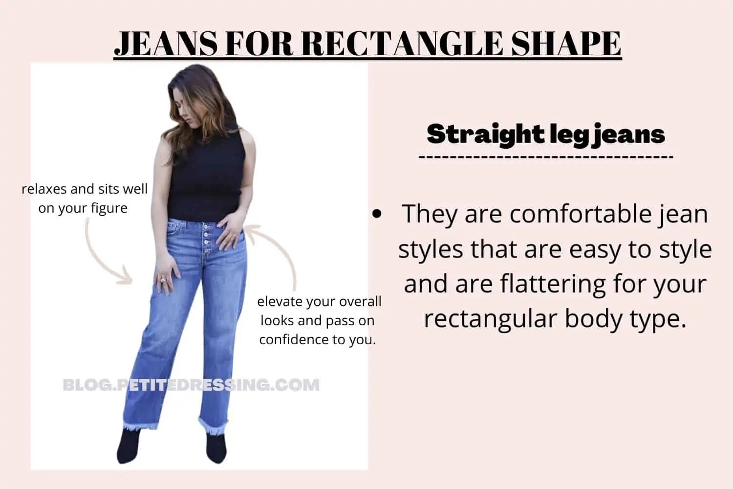 The Complete Jeans Guide for the Rectangle Body Type - Petite Dressing