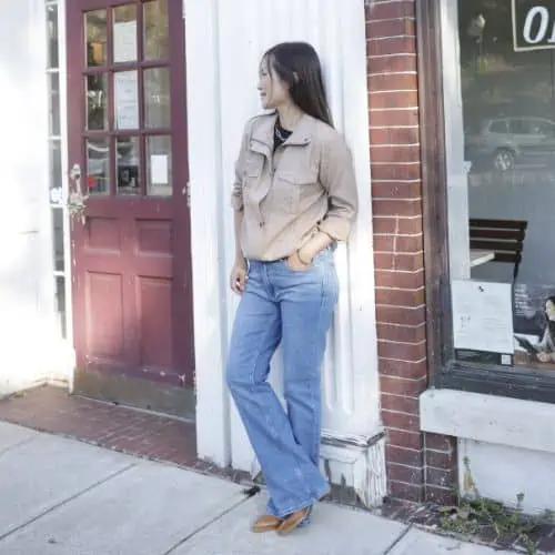 Flare Jeans on Rectangle Body