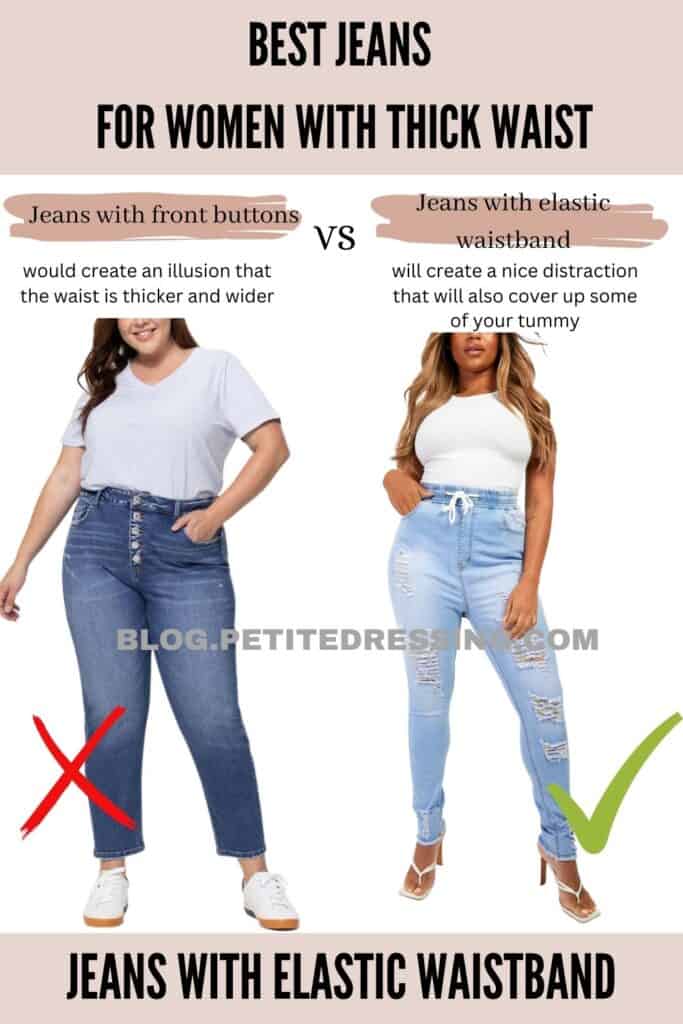 Jeans with elastic waistband