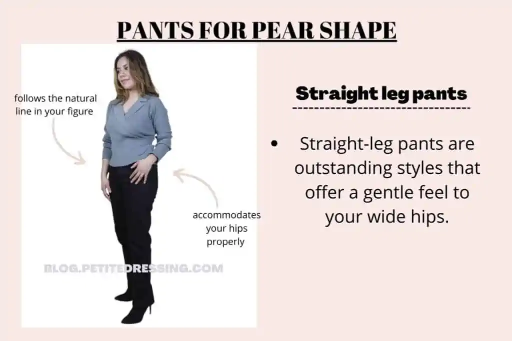 PANTS FOR PEAR SHAPE-Straight leg pants