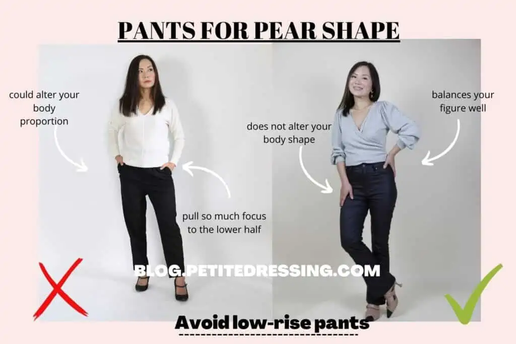 PANTS FOR PEAR SHAPE-avoid low rise