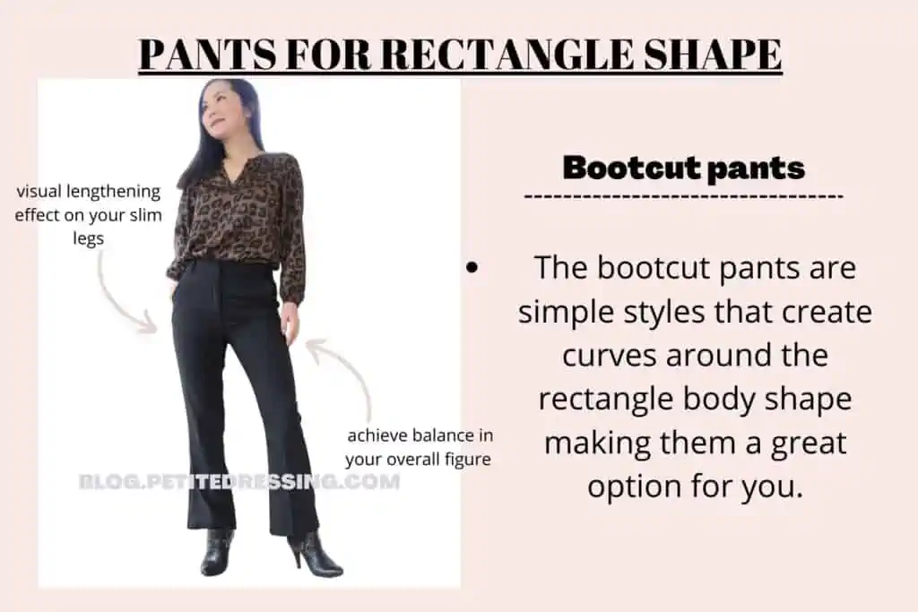 PANTS FOR RECTANGLE SHAPE-Bootcut pants