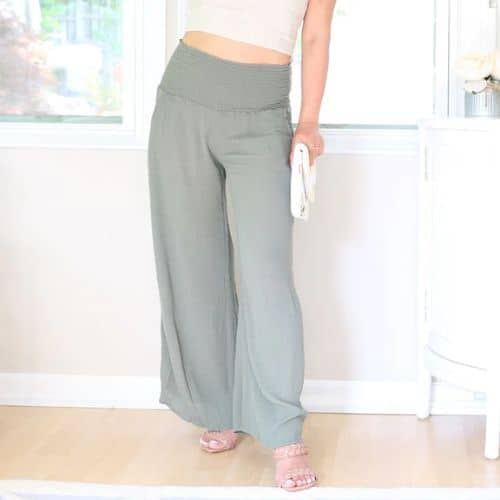 PANTS FOR RECTANGLE SHAPE-Pants with wide waistband 