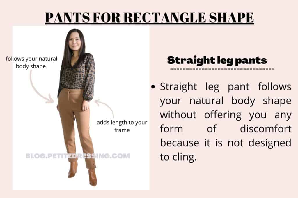 PANTS FOR RECTANGLE SHAPE-Straight leg pants