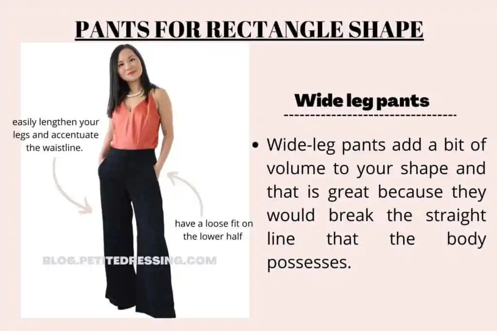 PANTS FOR RECTANGLE SHAPE-Wide leg pants