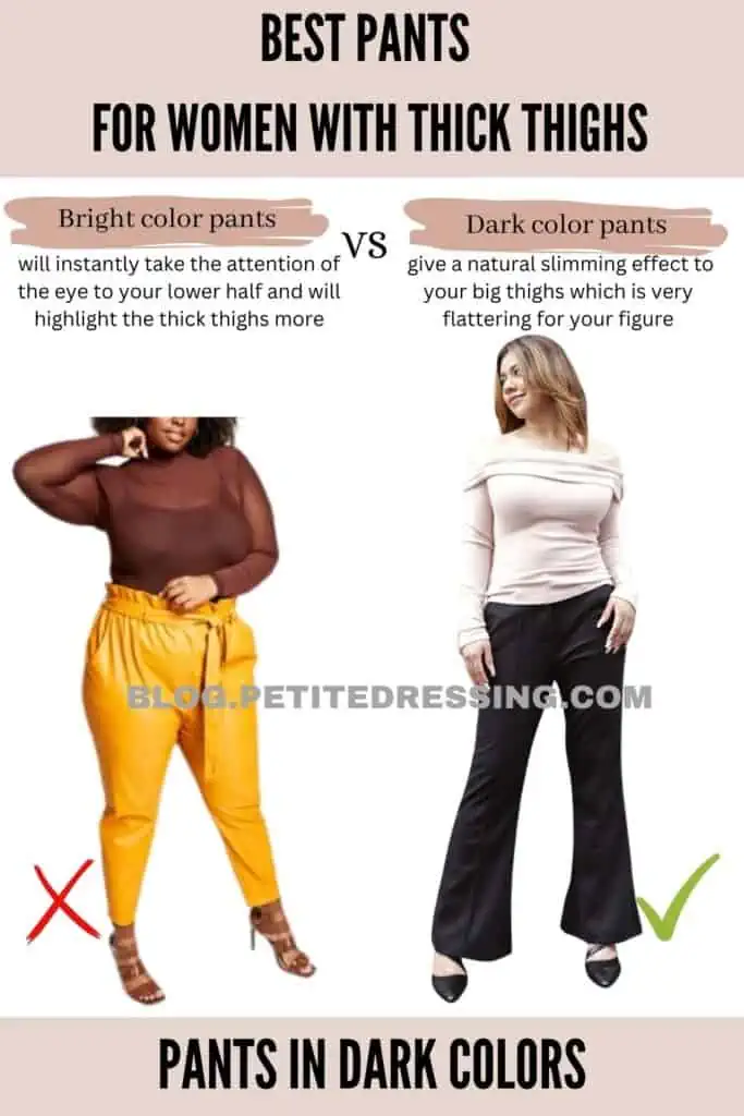 Pants in dark colors