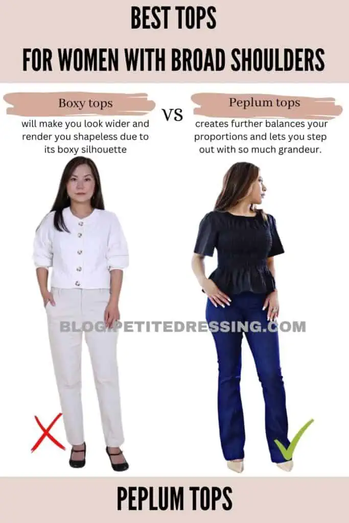 The Tops Guide for Women with Broad Shoulders - Petite Dressing