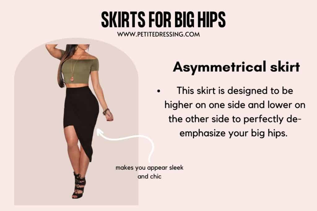 SKIRTS FOR BIG HIPS-Asymmetrical skirt