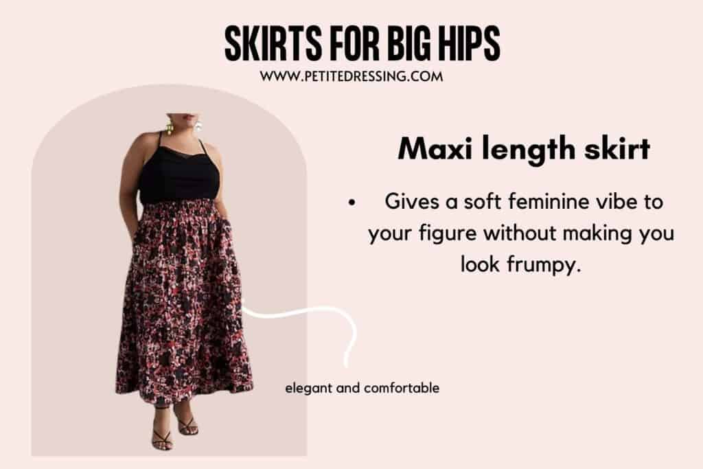 SKIRTS FOR BIG HIPS-Maxi length skirt