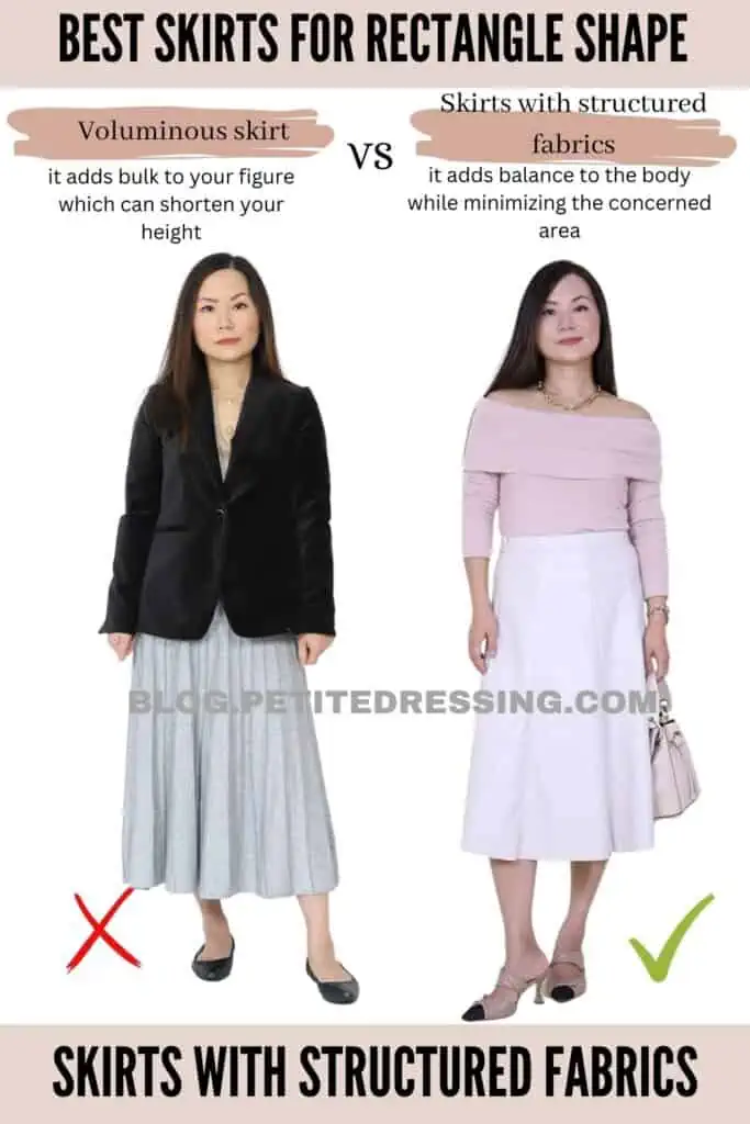 BEST SKIRTS FOR RECTANGLE SHAPE - Petite Dressing