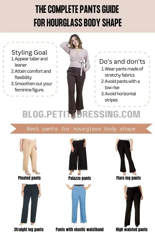 The Complete Pants Guide for Hourglass Body Shape - Petite Dressing