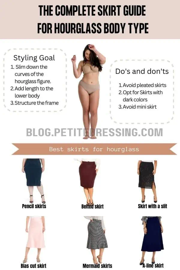 The Complete Skirt Guide for Hourglass Body Type - Petite Dressing