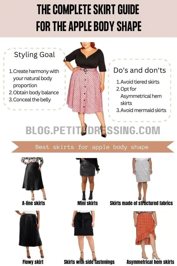 The Complete Skirt Guide for the Apple Body Shape - Petite Dressing