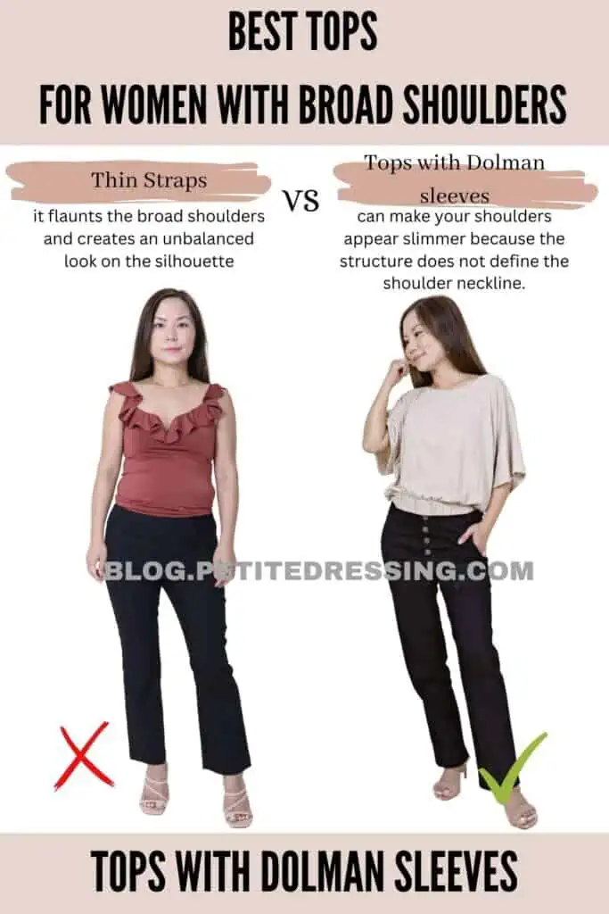 The Tops Guide for Women with Broad Shoulders - Petite Dressing