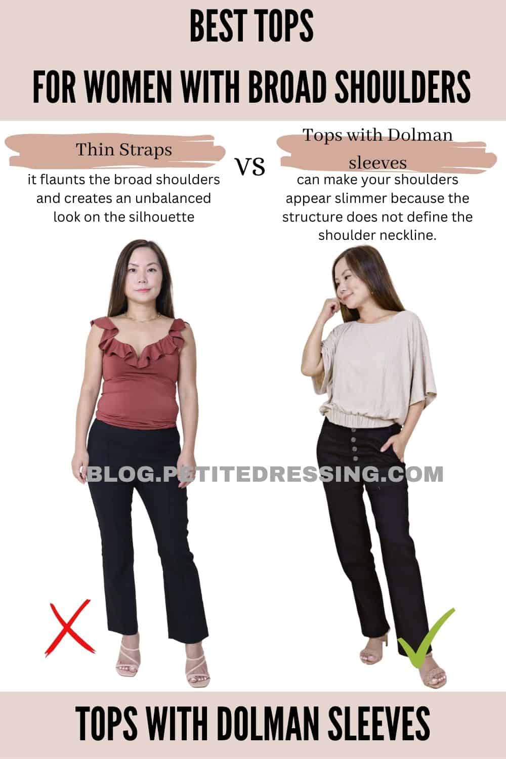 The Tops Guide for Women with Broad Shoulders