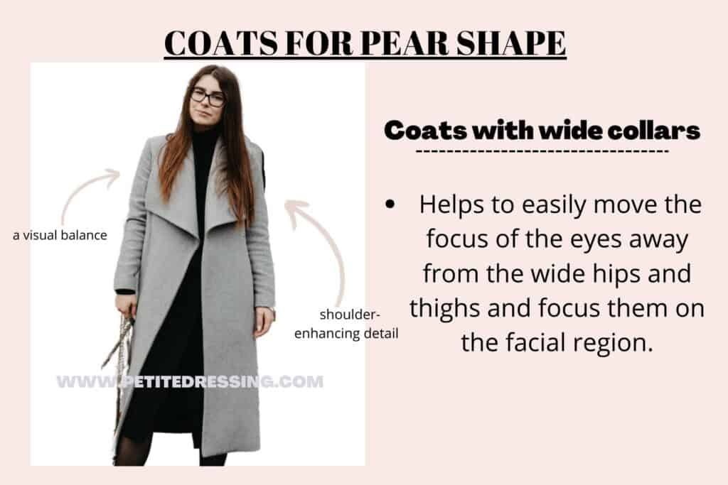COATS FOR PEAR SHAPE-WIDE COLLAR