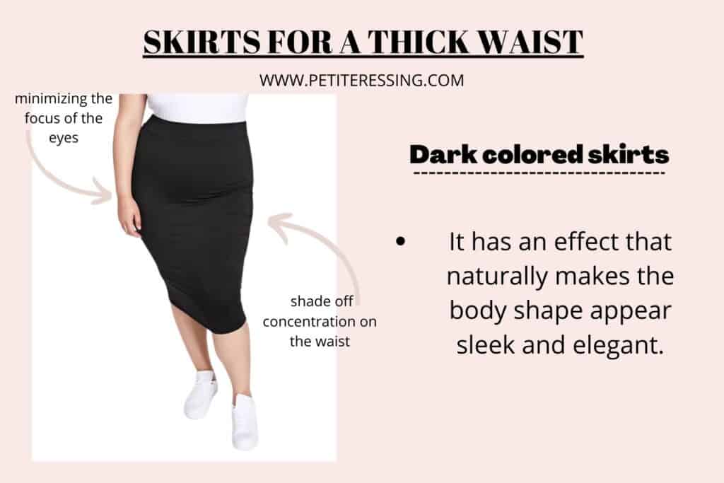 SKIRTS FOR A THICK WAIST-DARK COLORED SKIRT