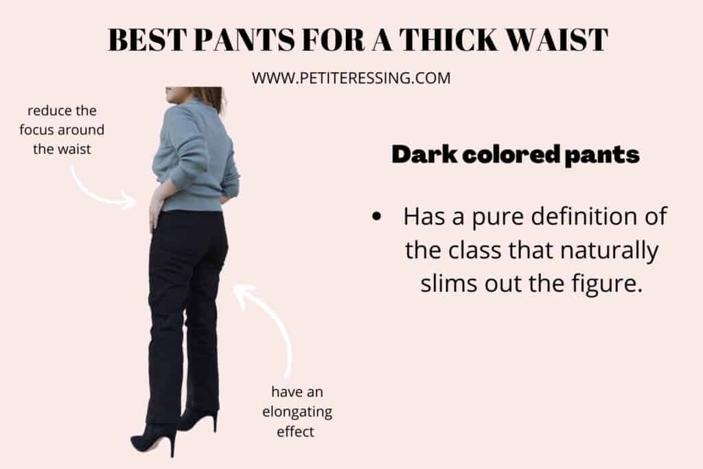 BEST PANTS FOR THICKS WAIST- dark colored