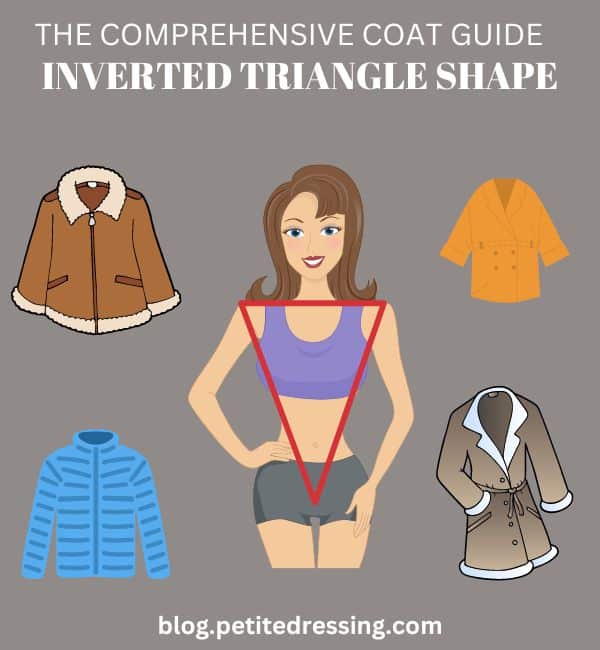 what coats look good on inverted triangle body type