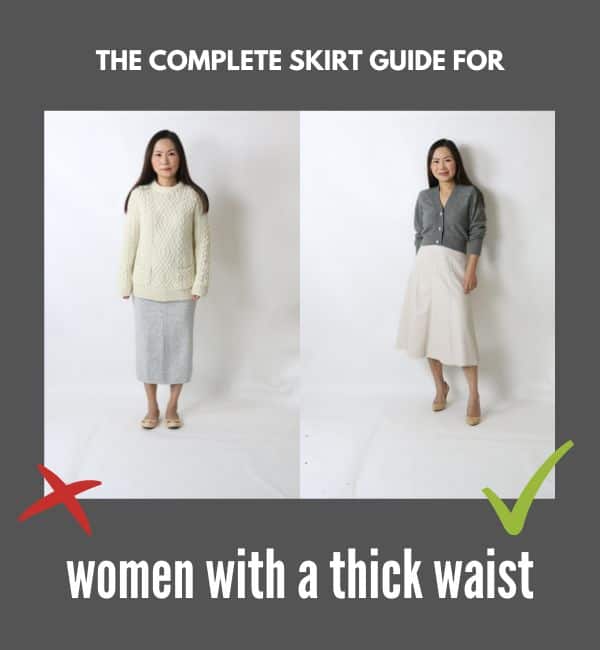 What skirts look good on women with thick waist