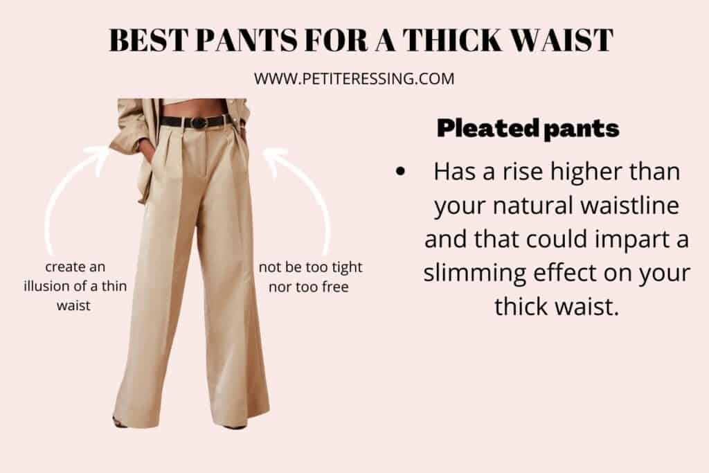 BEST PANTS FOR THICK WAIST-pleated