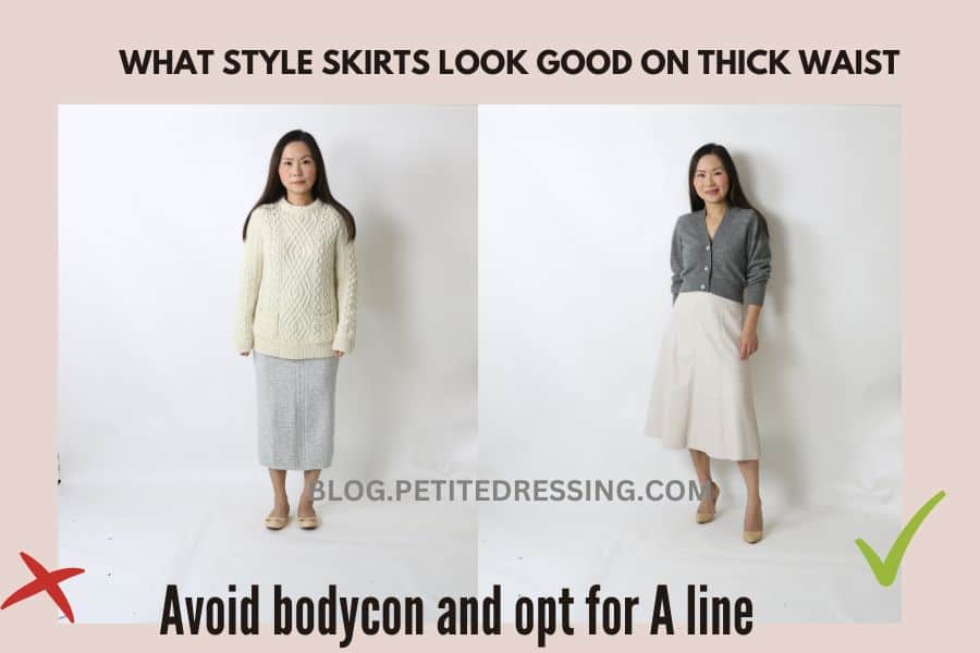 SKIRTS FOR A THICK WAIST-A LINE