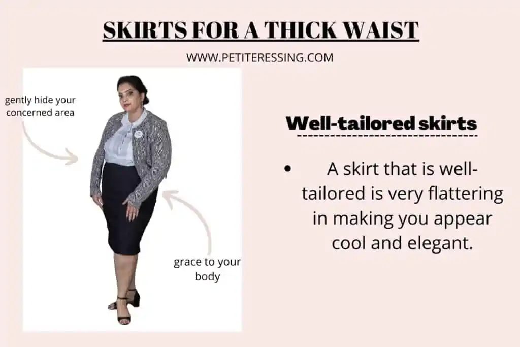 SKIRTS FOR A THICK WAIST-Well-tailored skirts