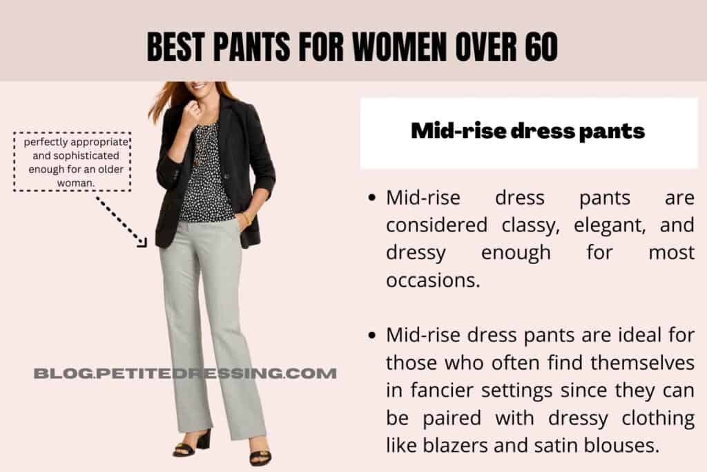 1 Mid-rise dress pants