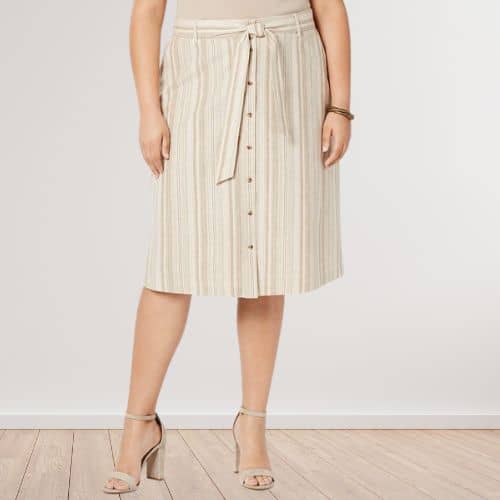 A-line skirts with vertical lines