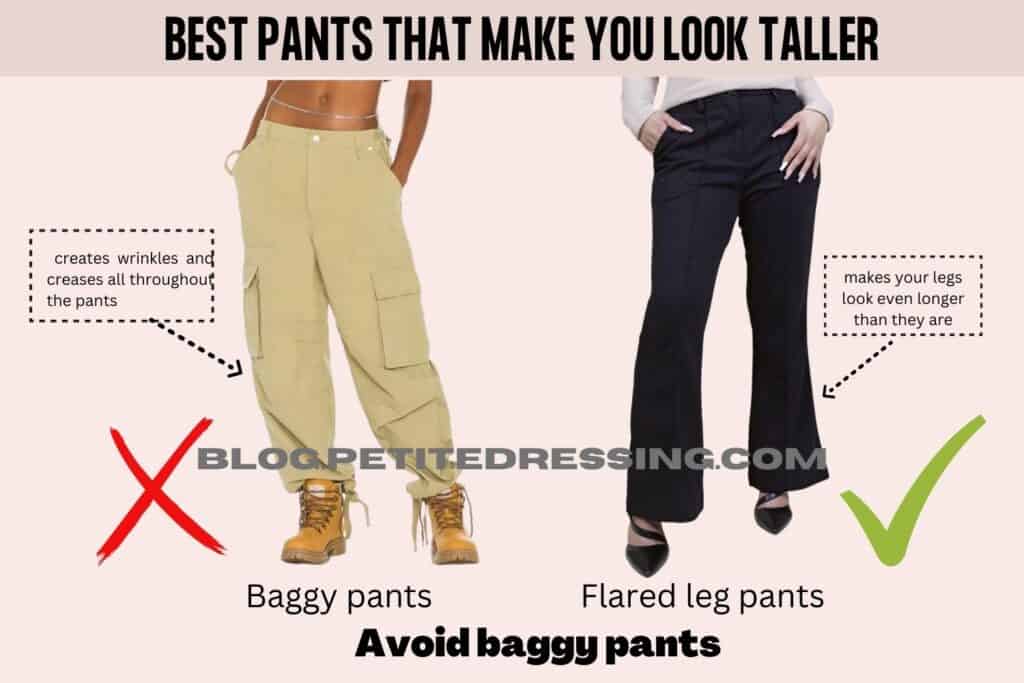 Avoid baggy pants