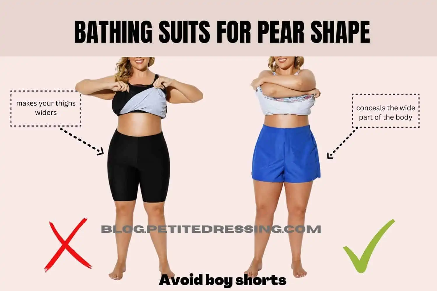 The Complete Swimsuit Guide for the Pear Body Shape - Petite Dressing