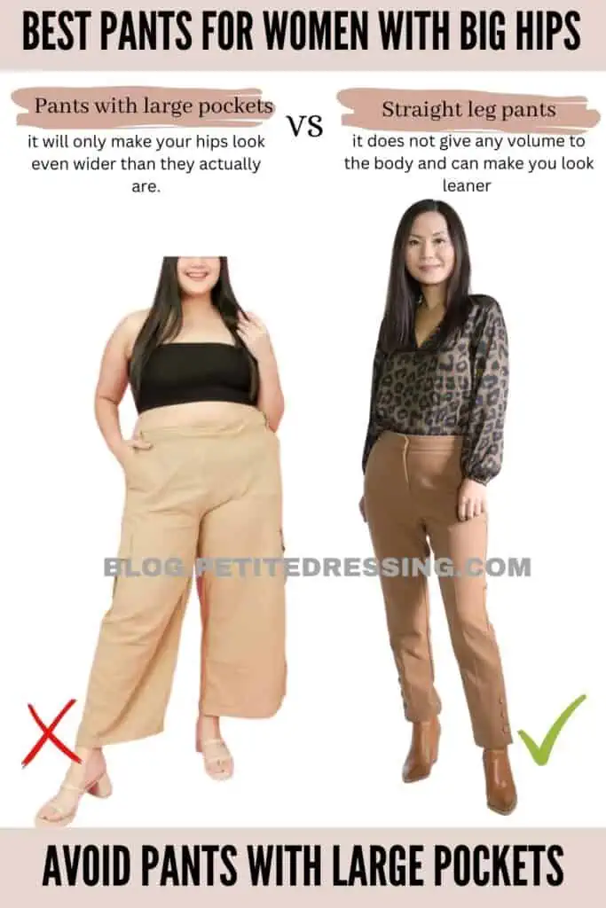 Avoid pants with large pockets