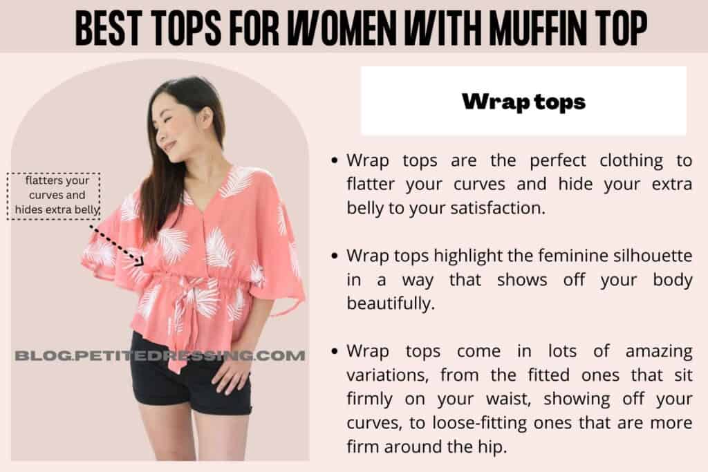 BEST TOPS FOR WOMEN WITH MUFFIN TOP-Wrap tops