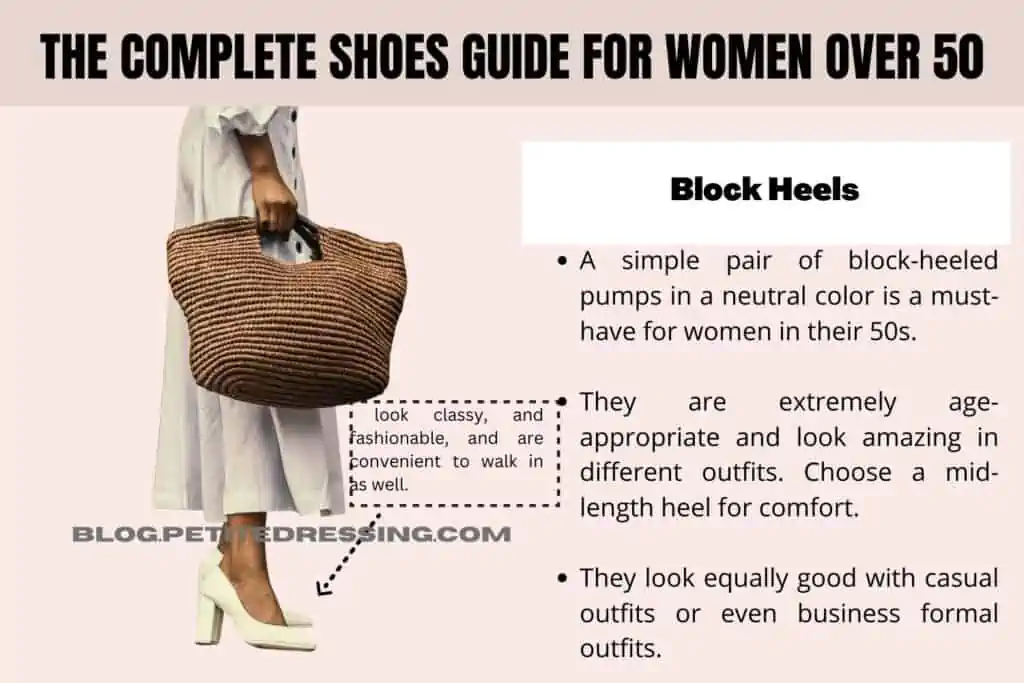 The Complete Shoes Guide For Women Over 50-Block Heels