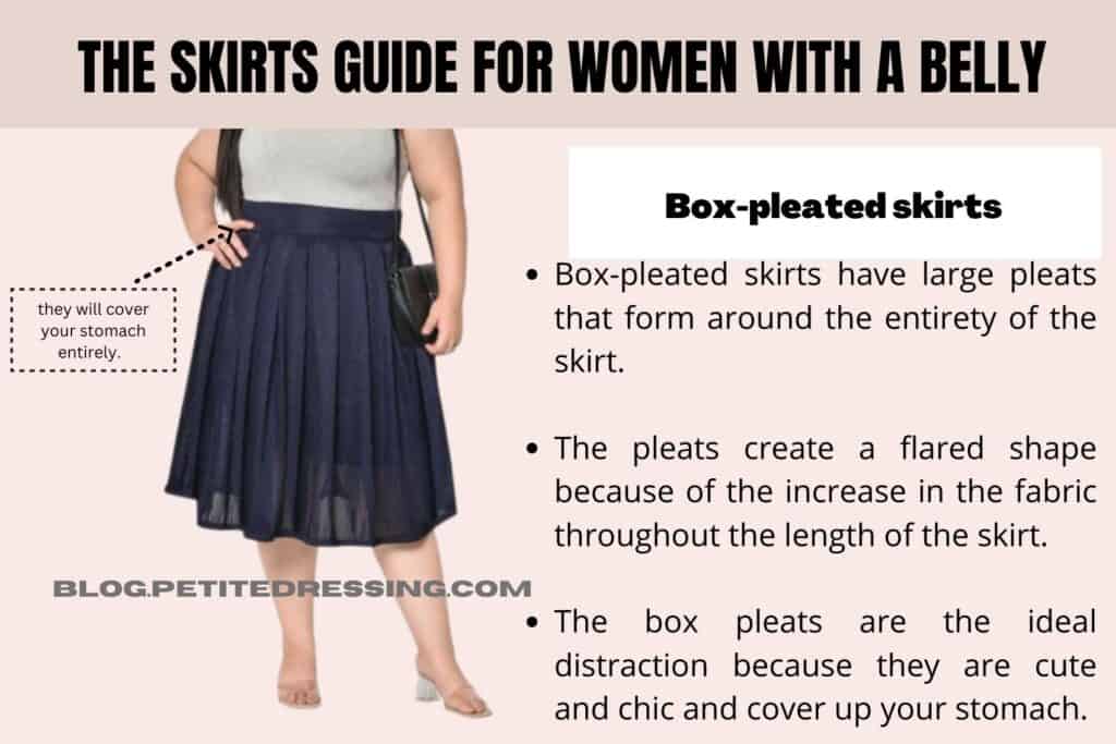 Box-pleated skirt