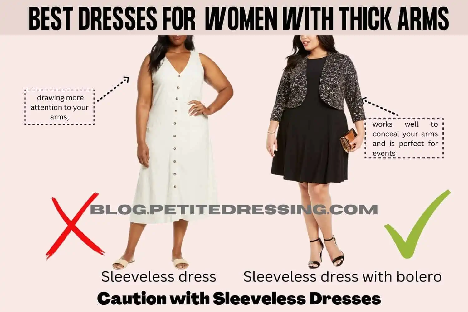 What Style Dresses Look Good On Women With Thick Arms Petite