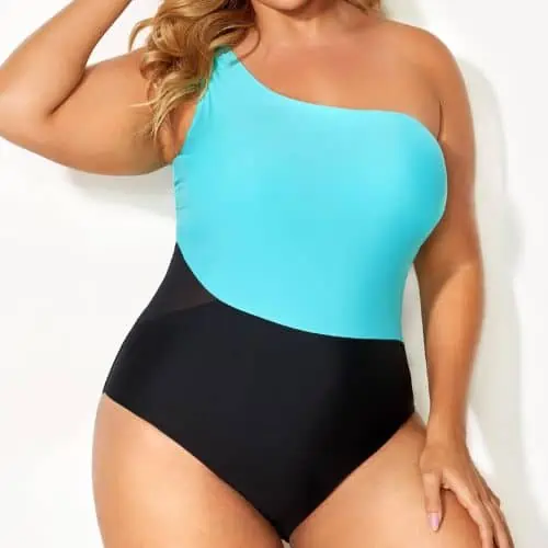 The Complete Swimsuit Guide for the Pear Body Shape-Color blocking one piece