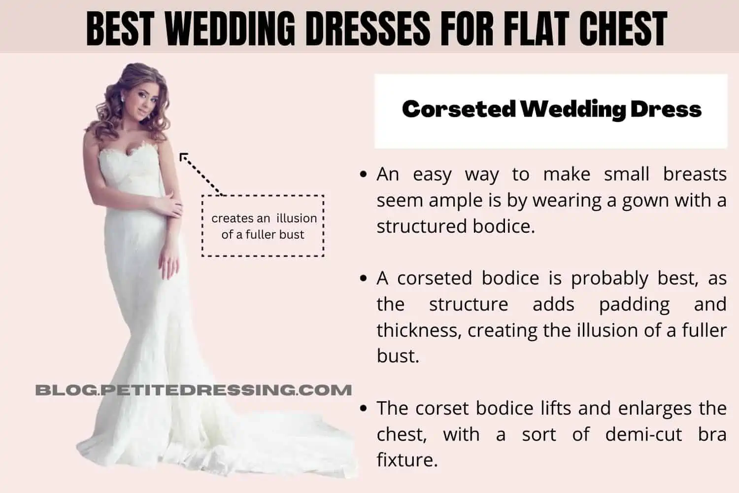 Small bust wedding dress advice